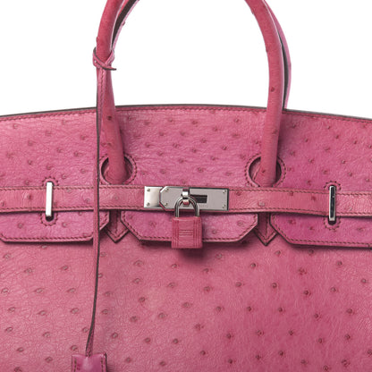 Hermes Ostrich Birkin 35 Fuchsia 27 of 36