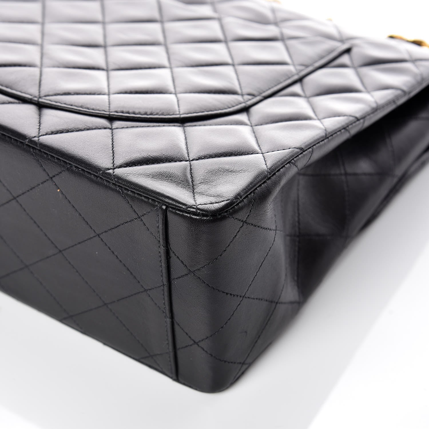 Chanel Lambskin Quilted XL Jumbo Single Flap Black 15 of 16