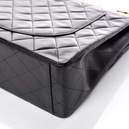 Chanel Lambskin Quilted XL Jumbo Single Flap Black 15 of 16