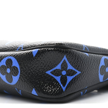 Louis Vuitton Colored Monogram Mini Pochette Accessories Blue Black 8 of 8