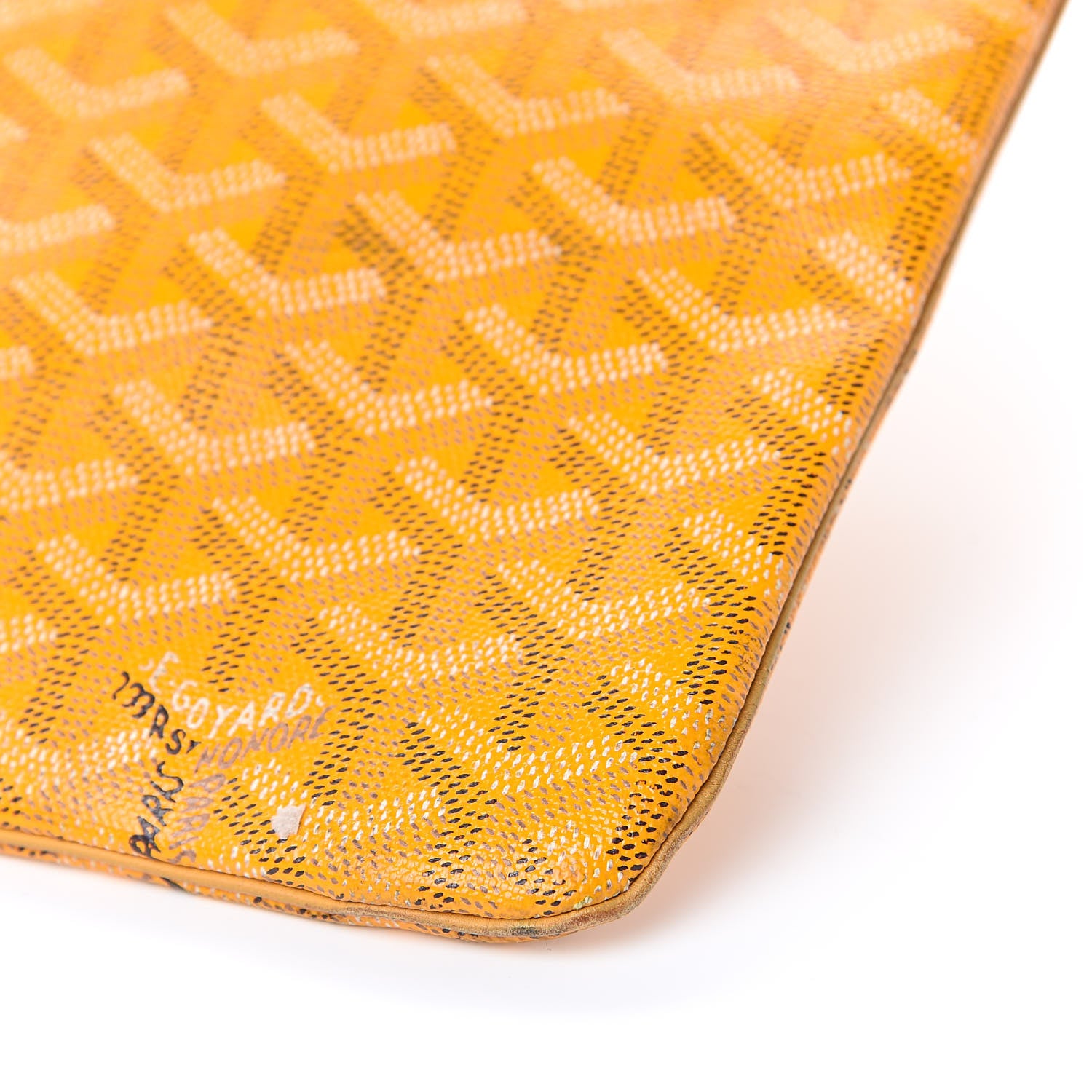Goyard Goyardine Senat Pochette MM Yellow 9 of 12