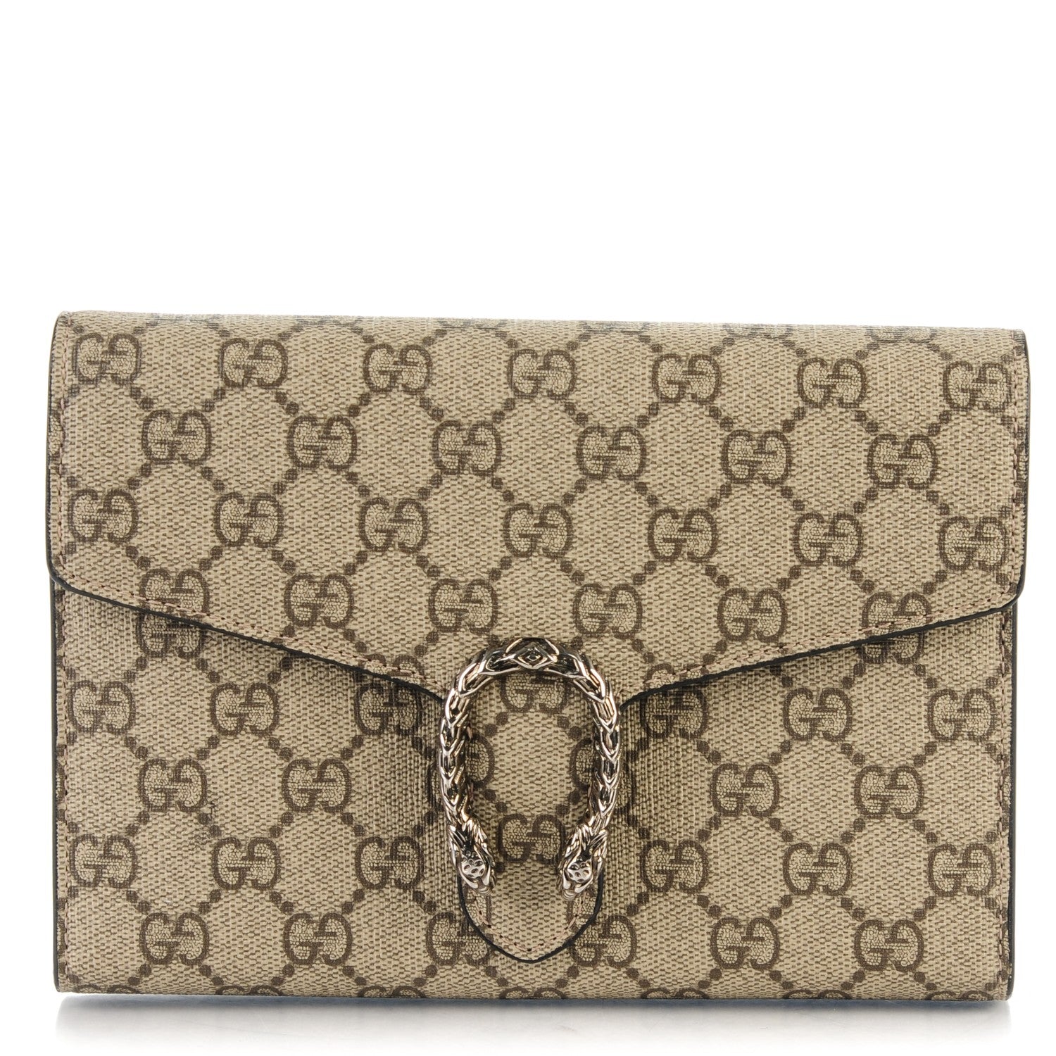 Gucci GG Supreme Monogram Mini Dionysus Chain Wallet Beige Black 1 of 6