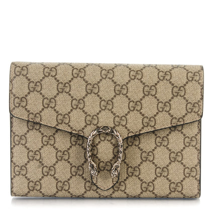 Gucci GG Supreme Monogram Mini Dionysus Chain Wallet Beige Black 1 of 6