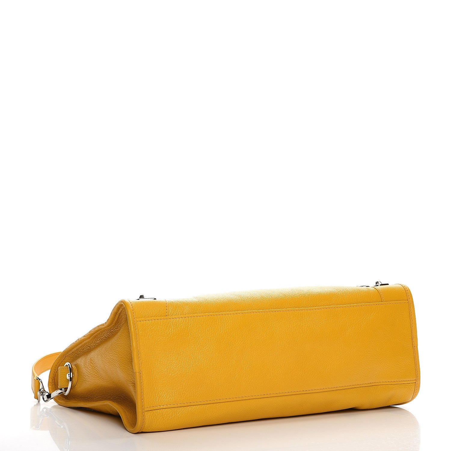 Balenciaga Chevre Silver Metallic Edge Hardware City Jaune Epi 5 of 8
