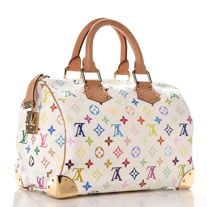 Louis Vuitton Monogram Multicolor Speedy 30 White 3 of 8