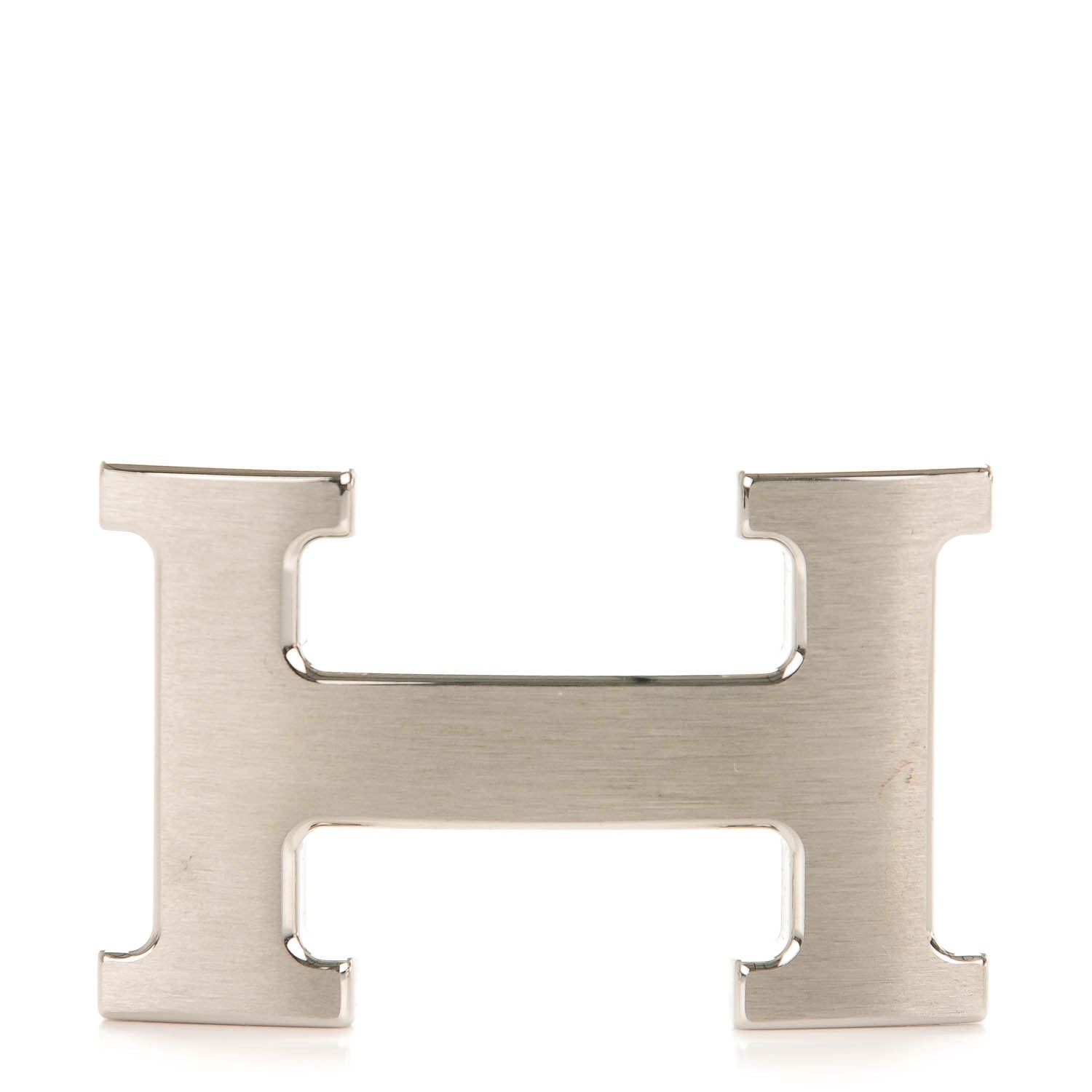 Hermes Brushed Palladium 32mm H Belt Buckle 1 of 6