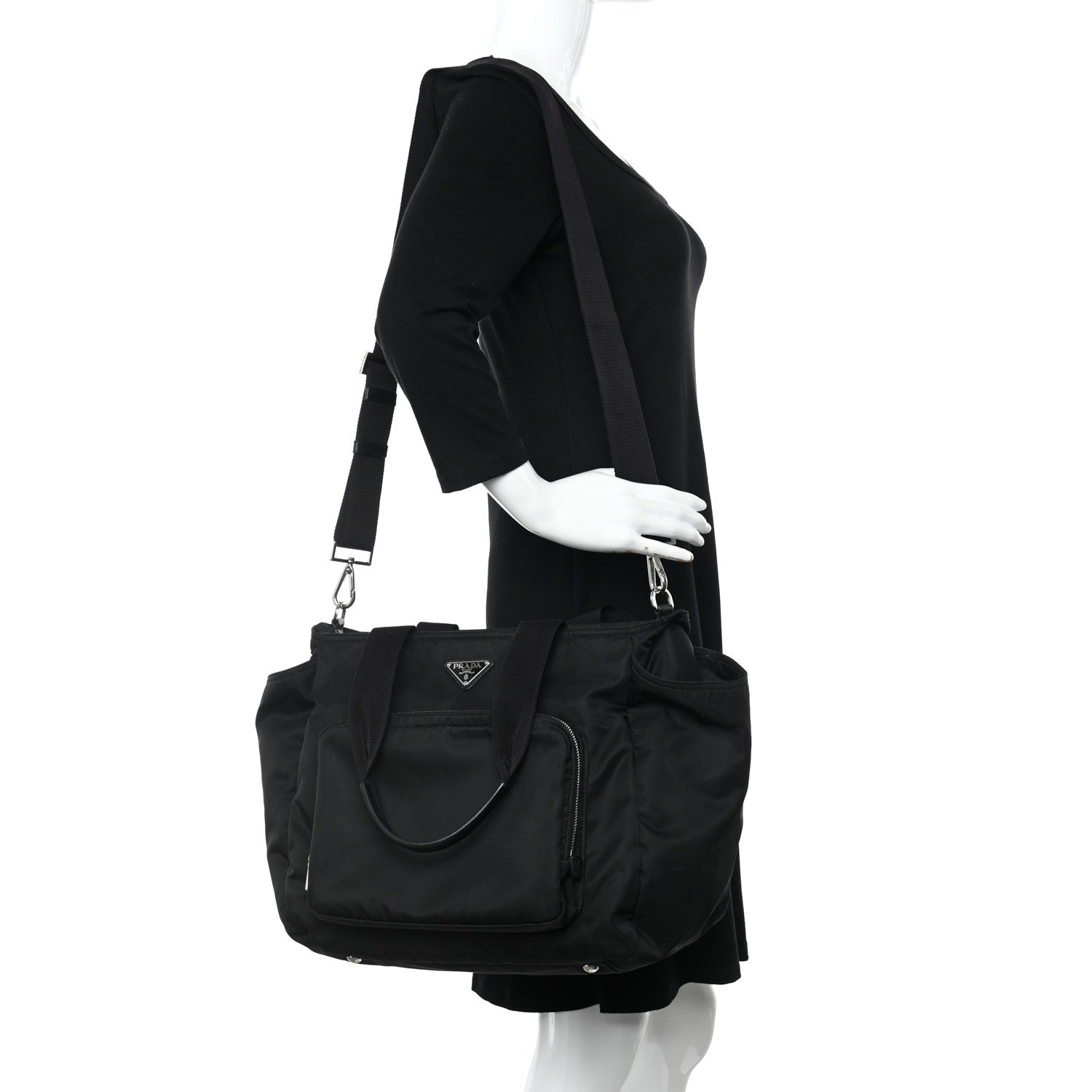 Prada Tessuto Nylon Vela Diaper Bag Black 2 of 11