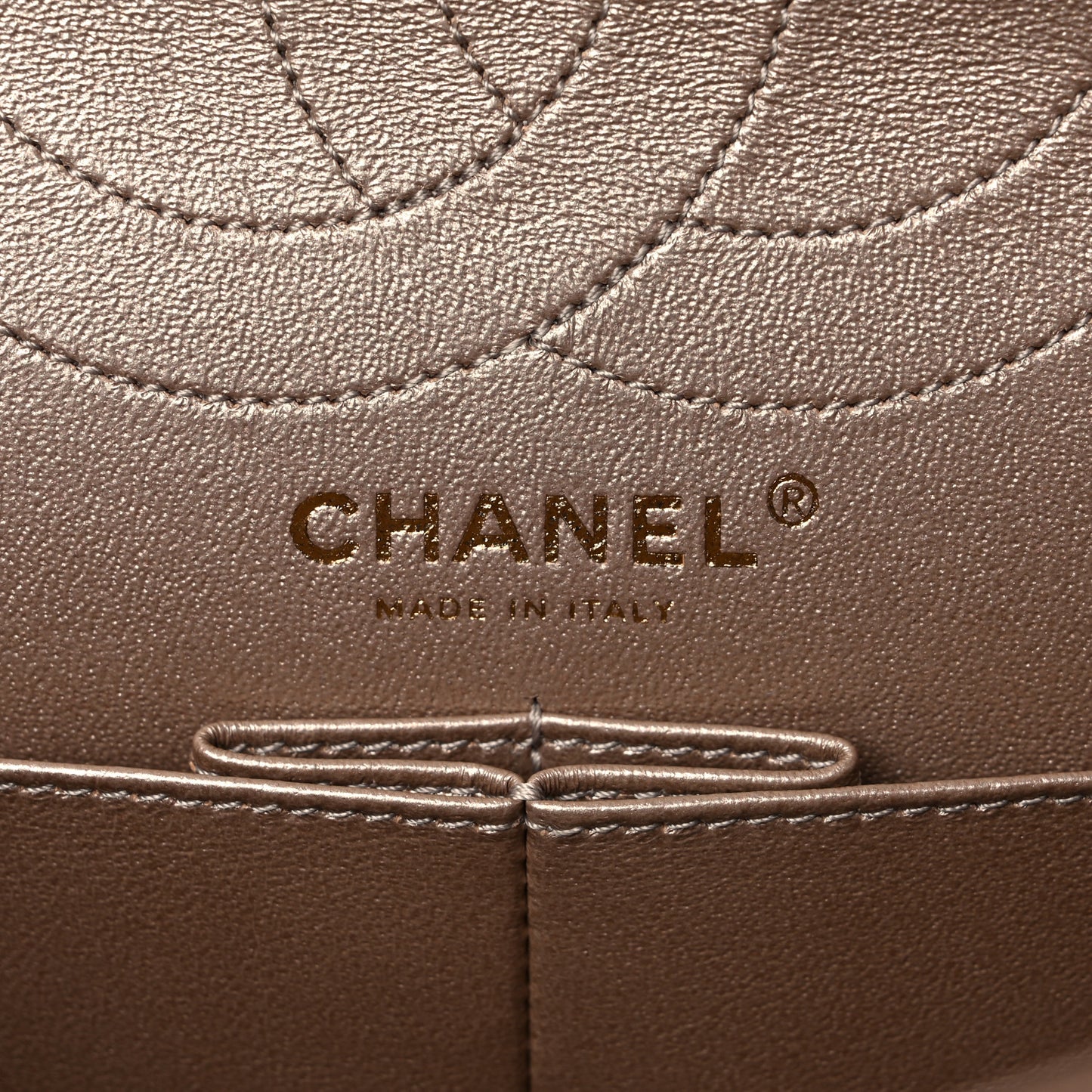 Metallic Calfskin Quilted 2.55 Reissue 226 Flap Dark Gold