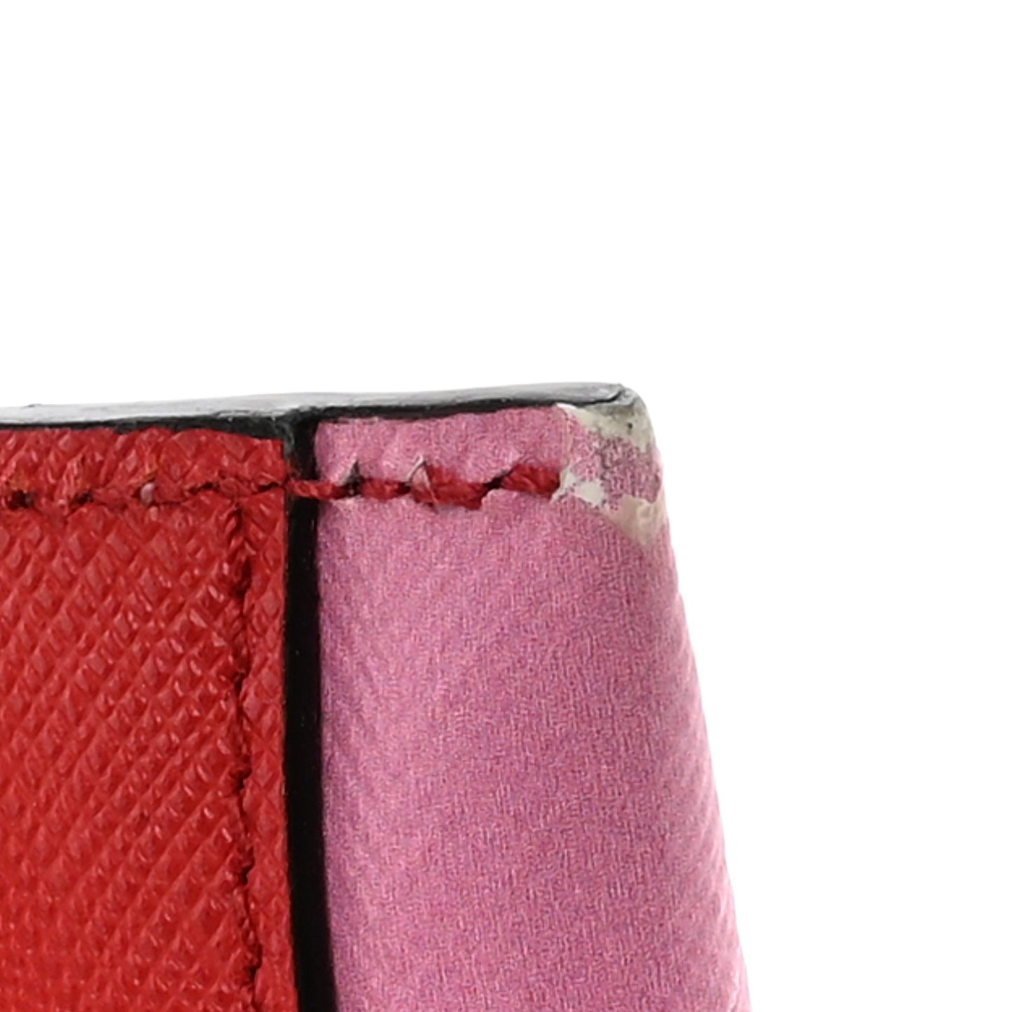Saffiano Butterfly Print Clutch Rosso Multicolor