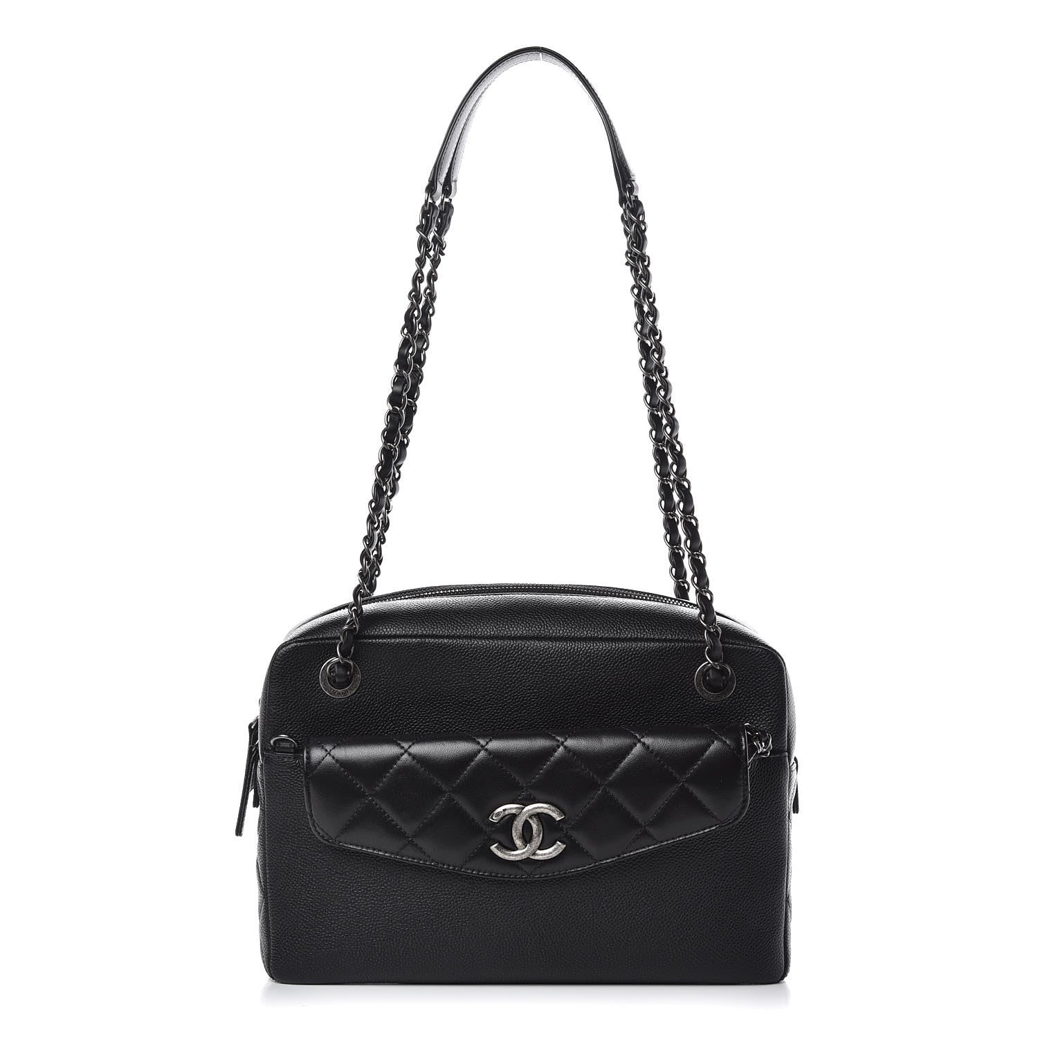 Chanel Caviar Lambskin Quilted Coco Break Camera Case Black 1 of 11