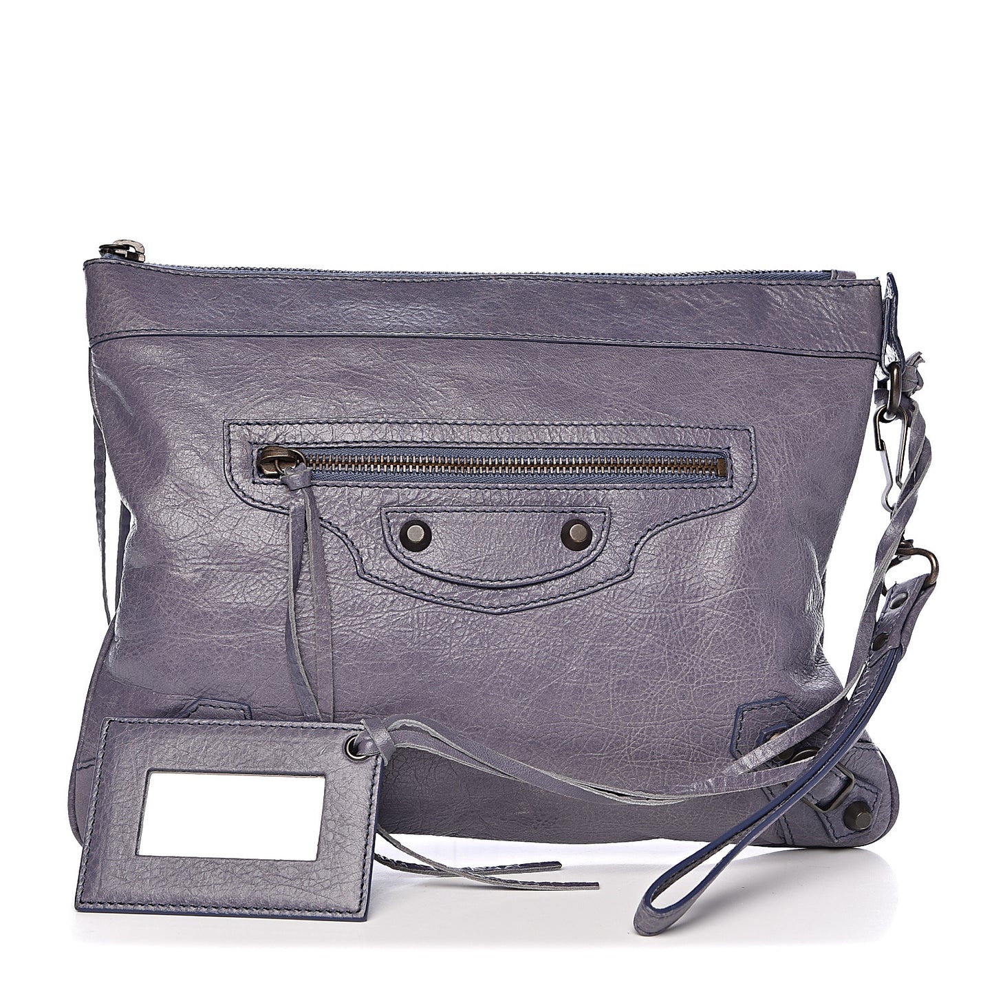 Agneau Classic Hardware Flat Handle Clutch Jacynthe