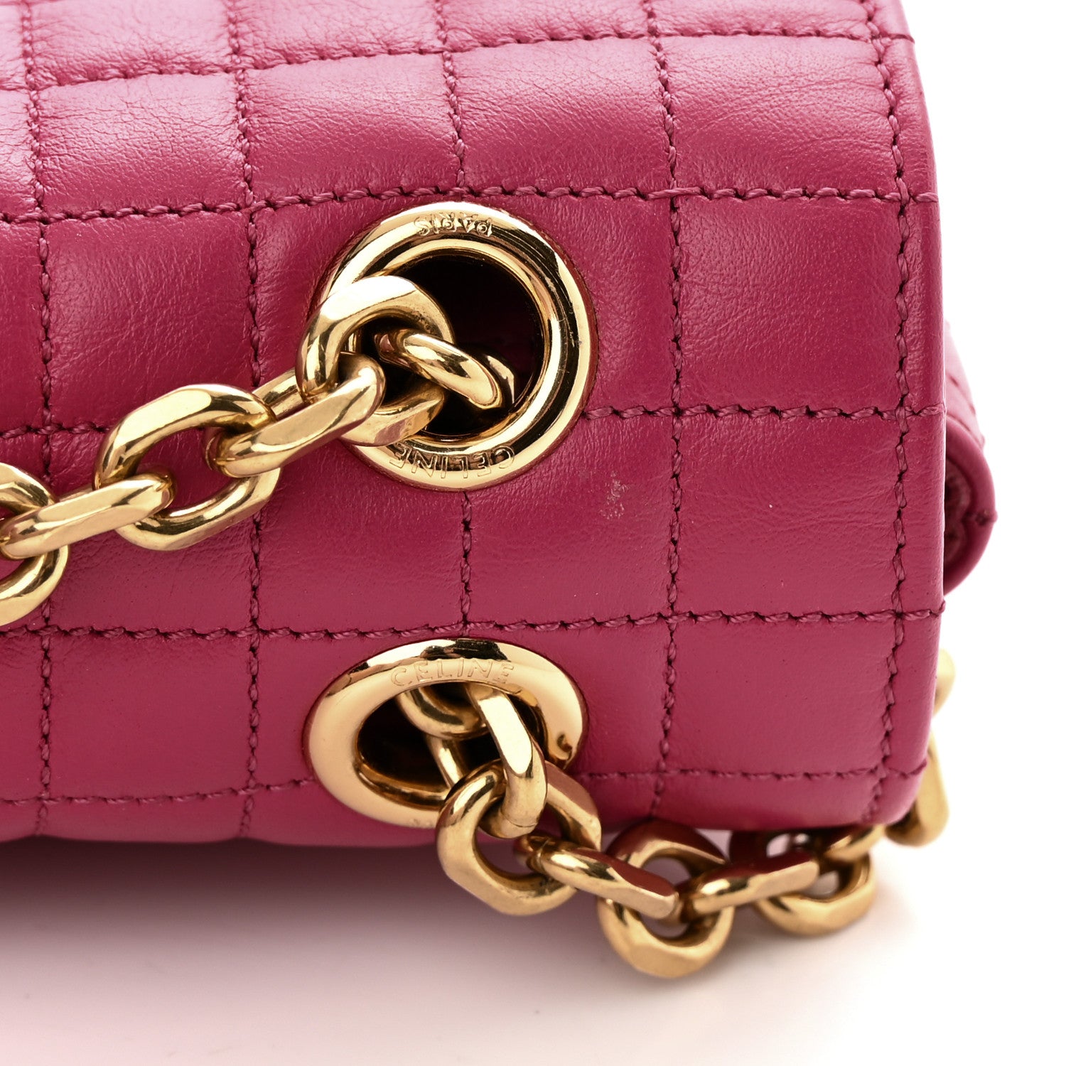 Celine Calfskin Quilted Small C Bag Pink 15 of 15