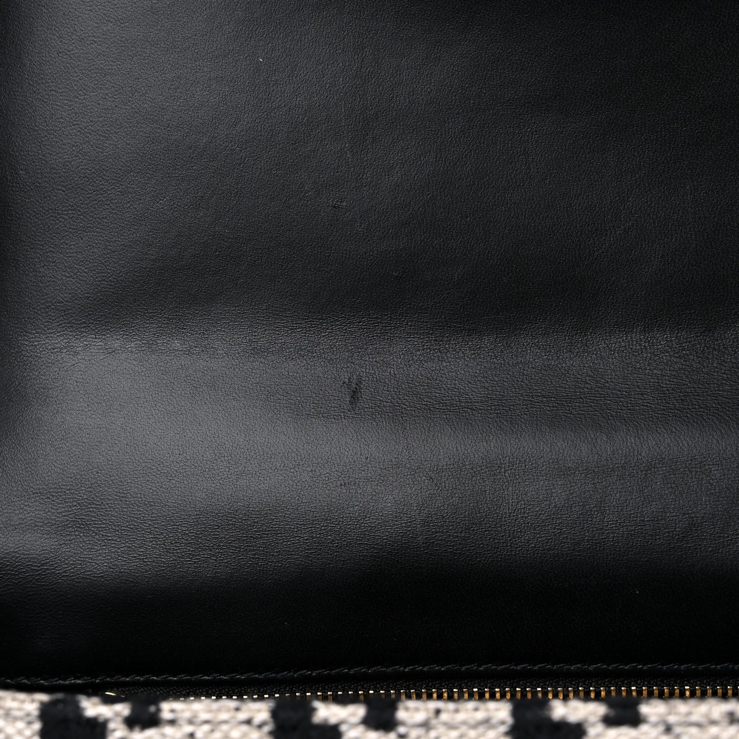Technical Canvas Macro Houndstooth Medium Caro Bag Black White