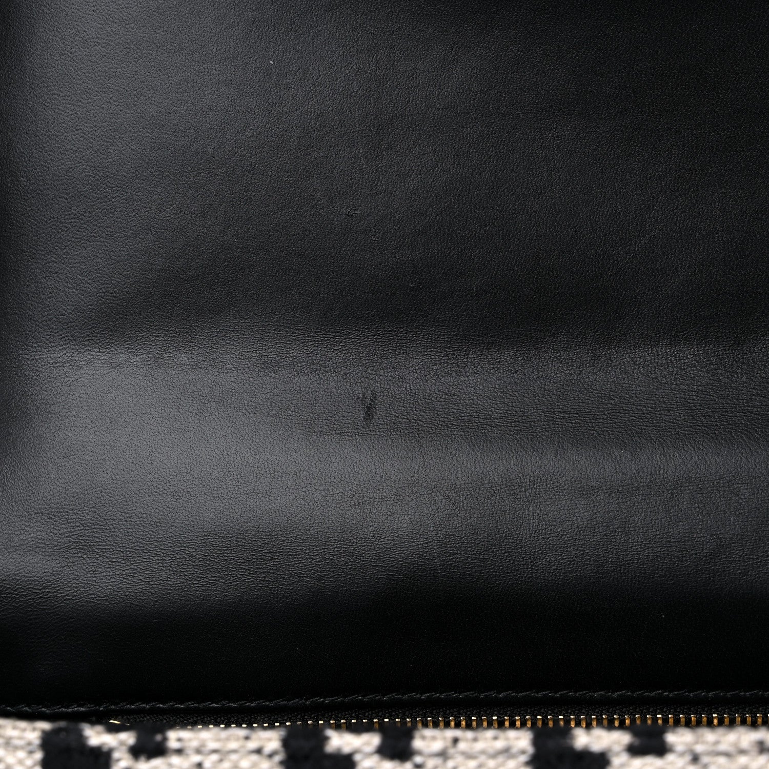 Christian Dior Technical Canvas Macro Houndstooth Medium Caro Bag Black White 10 of 12