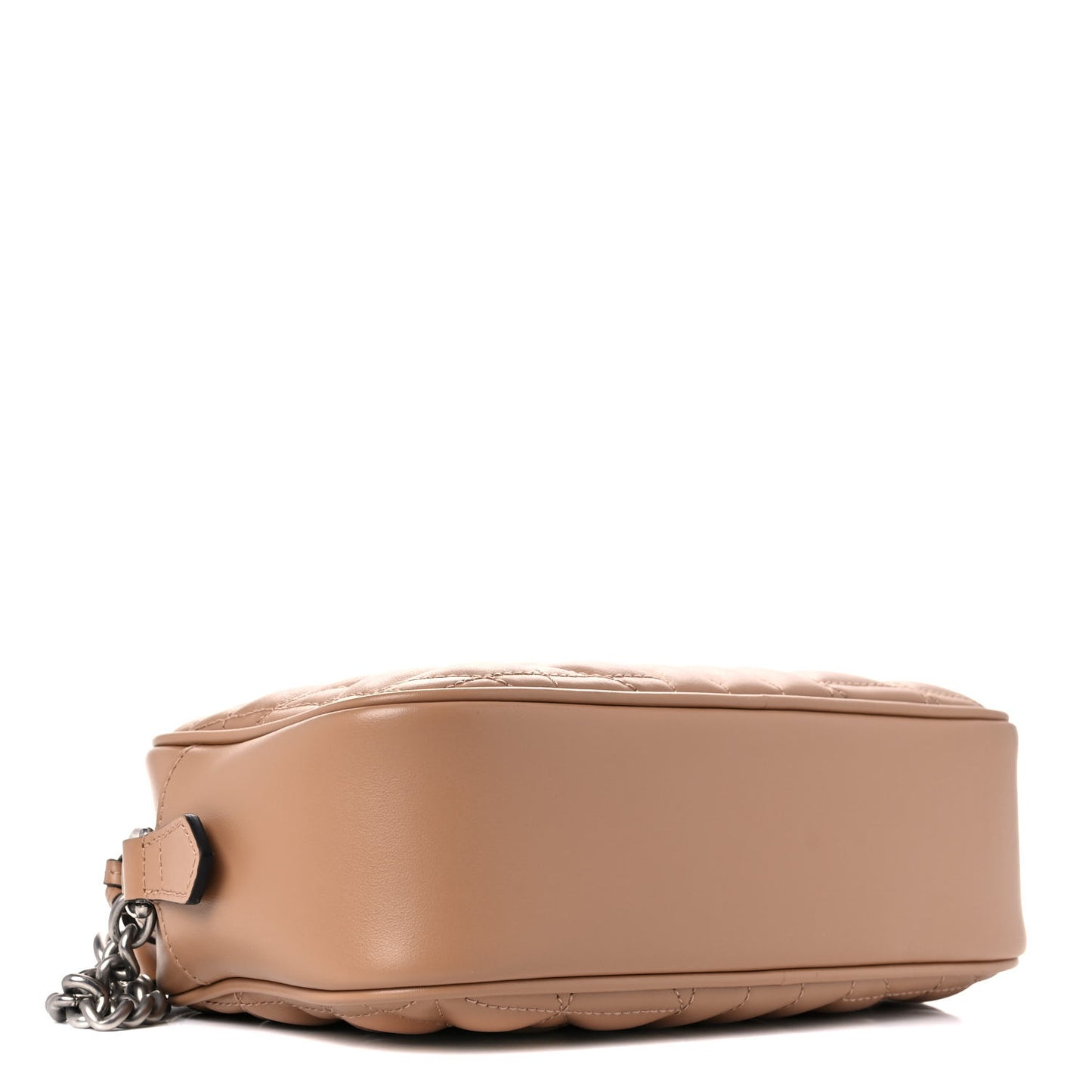 Calfskin Matelasse Aria Small GG Marmont Chain Shoulder Bag Camelia