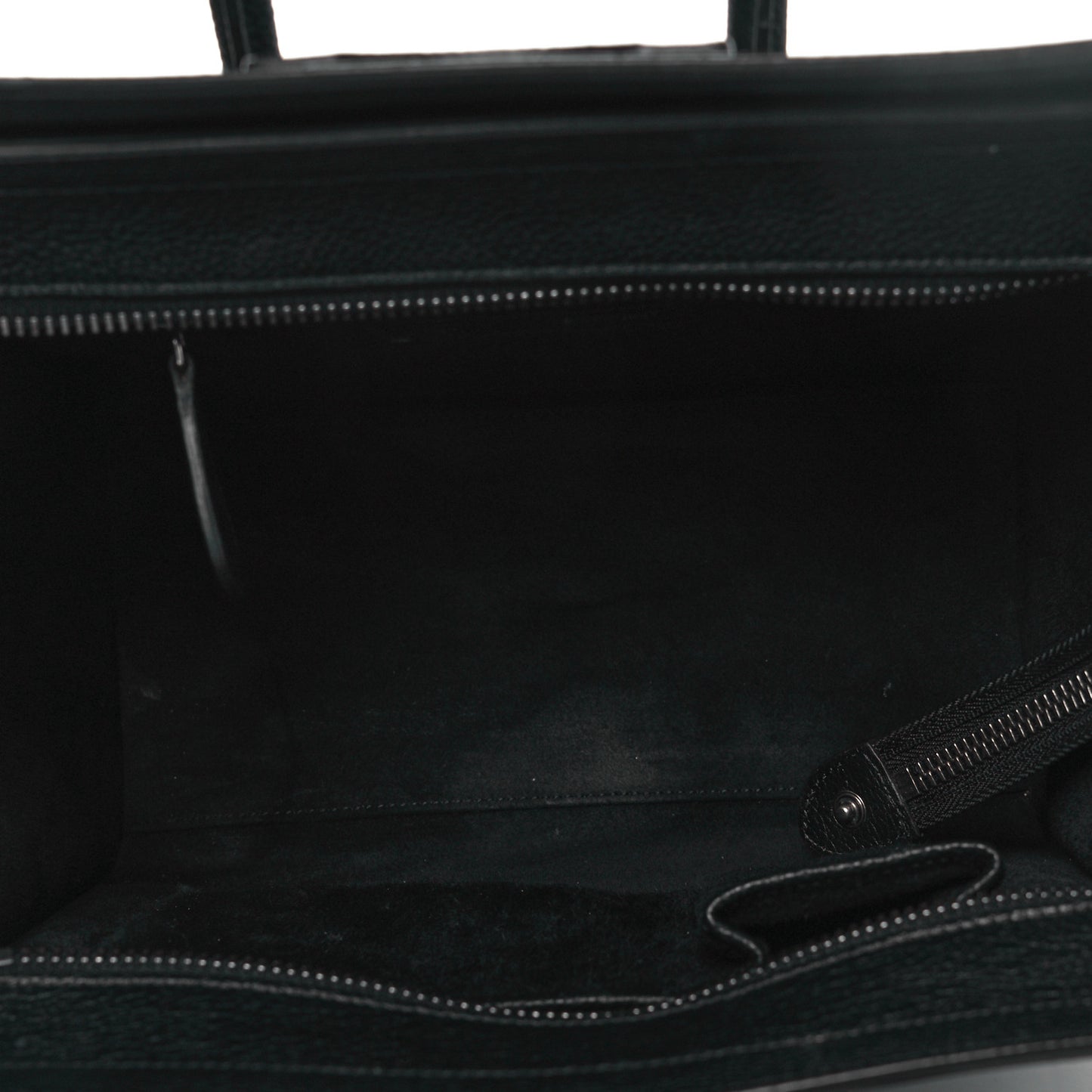 Drummed Calfskin Micro Luggage Black