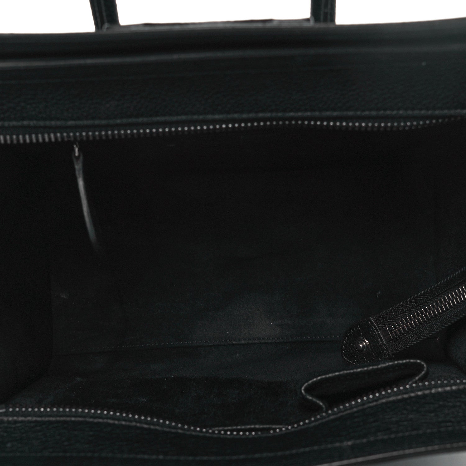 Celine Drummed Calfskin Micro Luggage Black 5 of 11