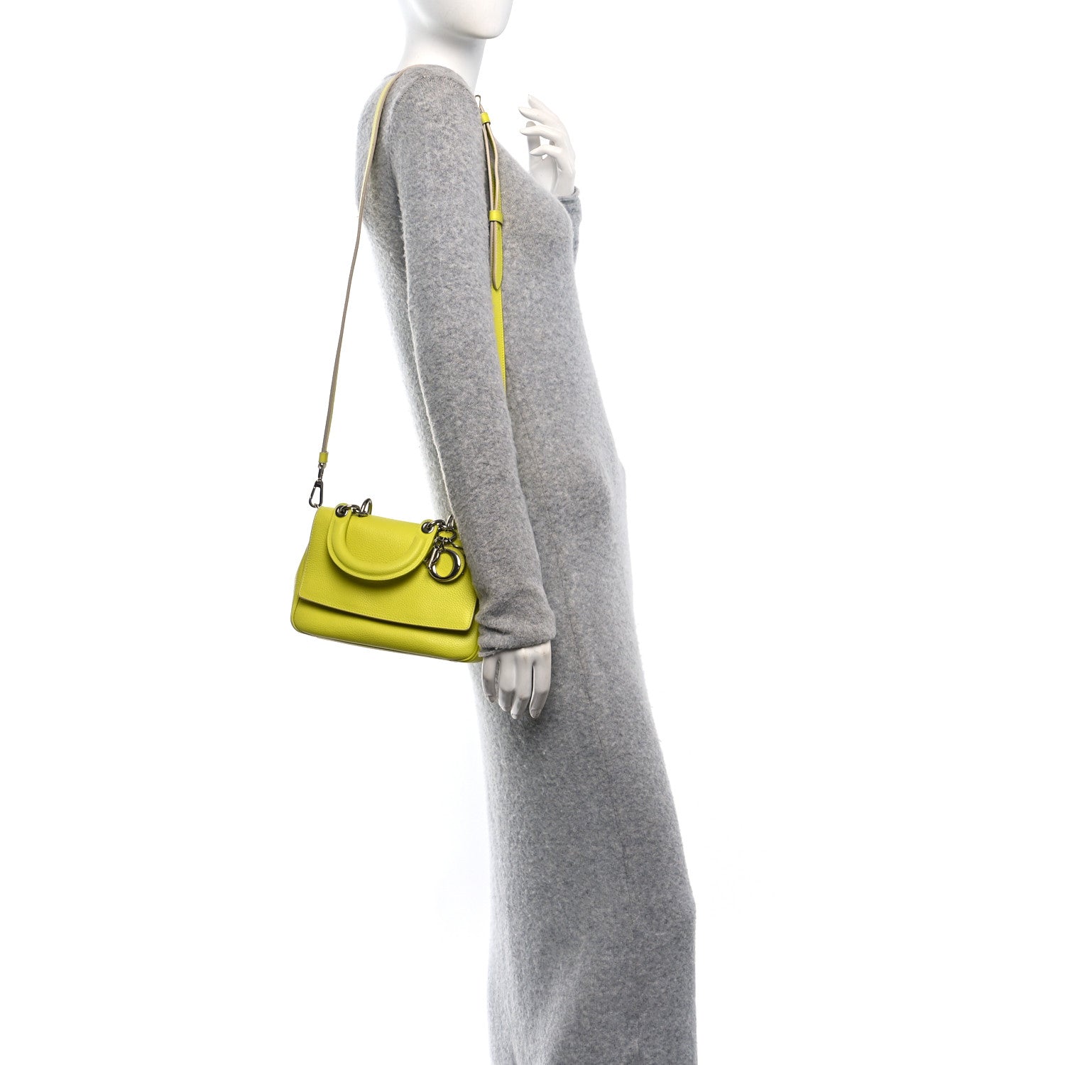 Christian Dior Bullcalf Mini Be Dior Flap Vert Acide 3 of 9