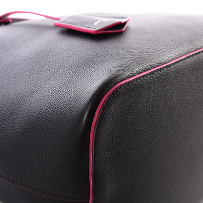 Louis Vuitton Calfskin Lockme Bucket Black 5 of 14