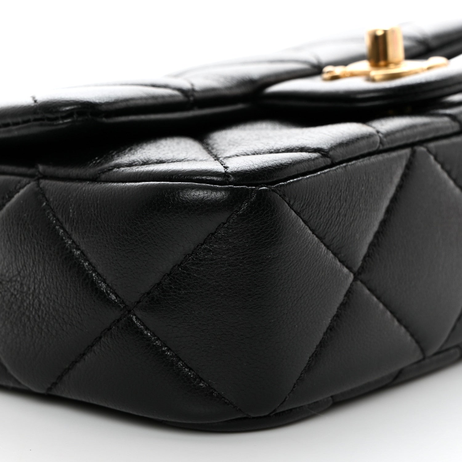 Chanel Lambskin Pearl Quilted Mini Flap Black 9 of 10