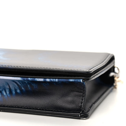 Christian Dior Calfskin Tie Dye Wallet On Chain Blue 9 of 9