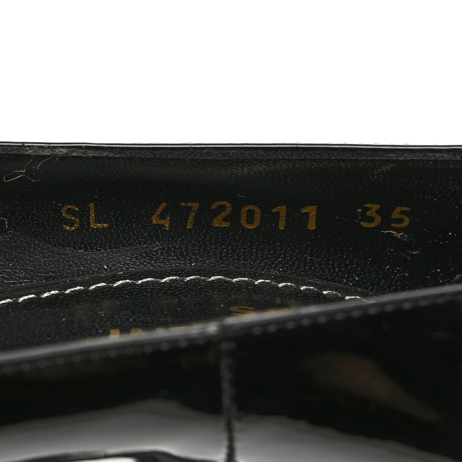 Saint Laurent SAINT LAURENT Patent Calfskin Opyum 110 Sandals 35 Black 7 of 8
