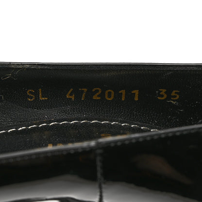 Saint Laurent SAINT LAURENT Patent Calfskin Opyum 110 Sandals 35 Black 7 of 8