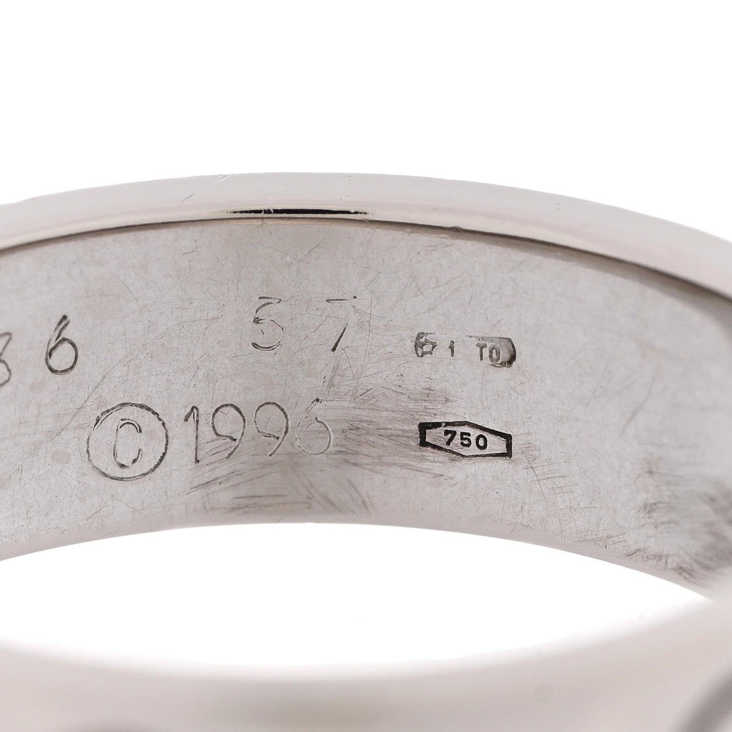 Cartier 18K White Gold 5.5mm LOVE Ring 57 8 5 of 5