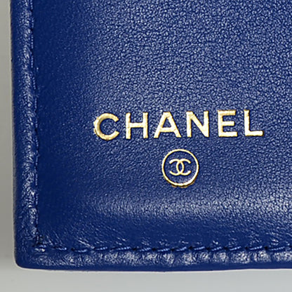 Chanel Lambskin Quilted Large Flap Wallet Royal Blue 6 of 8