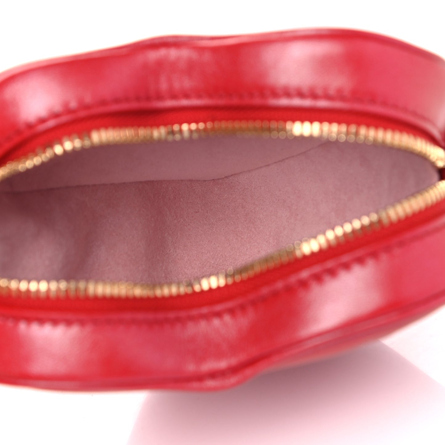 Lambskin Embossed Monogram Fall In Love Sac Coeur Heart Chain Bag Lipstick Red