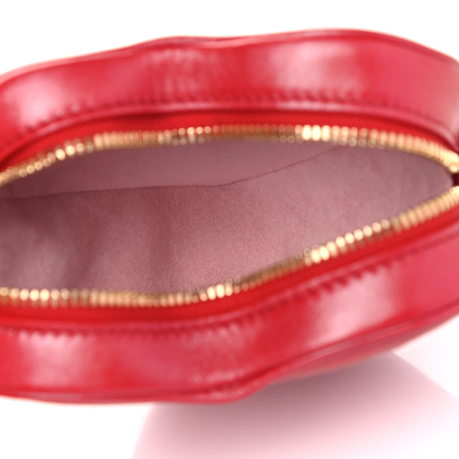 Louis Vuitton Lambskin Embossed Monogram Fall In Love Sac Coeur Heart Chain Bag Lipstick Red 4 of 4