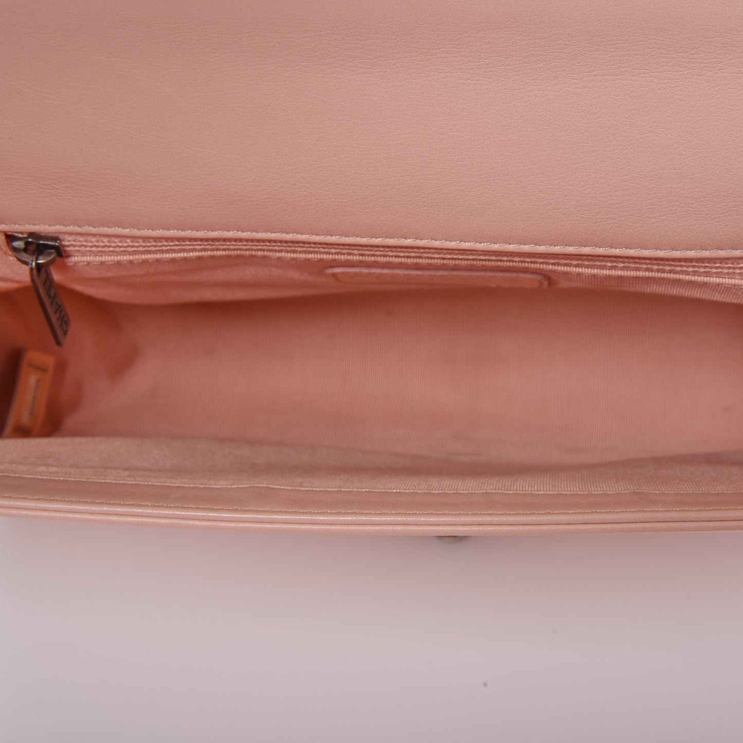 Calfskin Quilted New Medium Boy Flap Light Pink