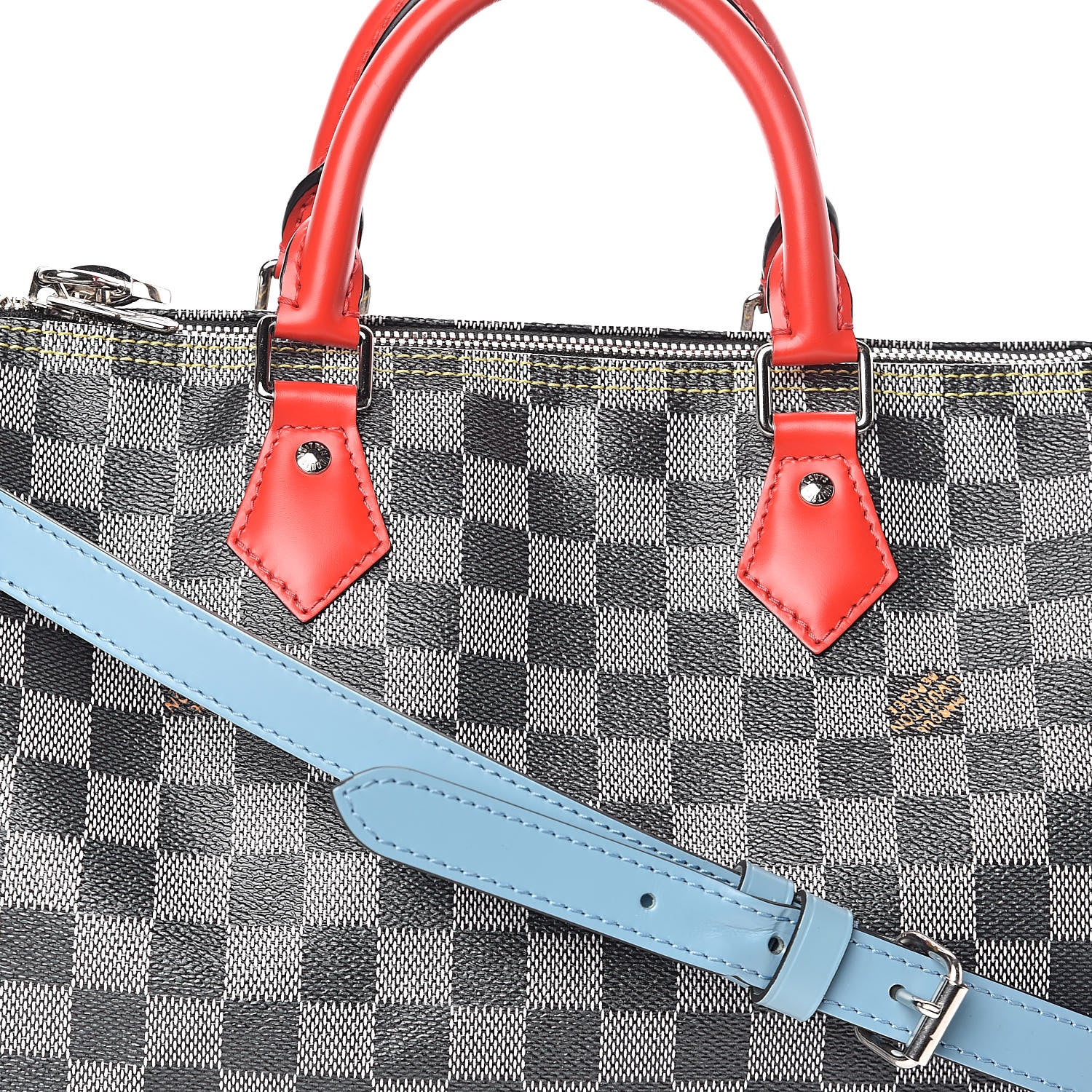 Louis Vuitton Damier Speedy Bandouliere 30 Black White 7 of 9