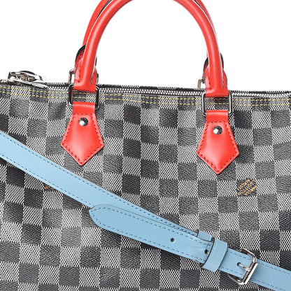 Louis Vuitton Damier Speedy Bandouliere 30 Black White 7 of 9