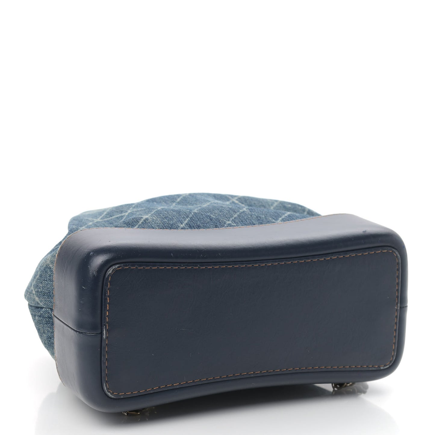 Denim Quilted Gabrielle Backpack Blue