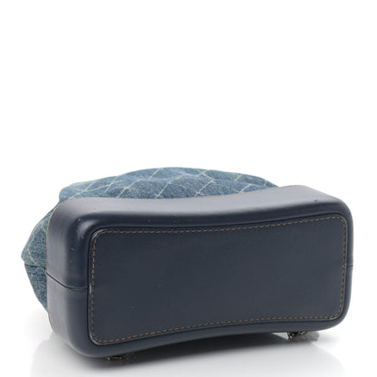 Chanel Denim Quilted Gabrielle Backpack Blue 4 of 12