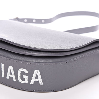 Balenciaga Grained Calfskin Logo S Ville Day Bag Gris Perle Fonce White 9 of 11