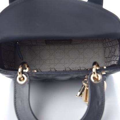 Christian Dior Lambskin Cannage Small Lucky Badges My Lady Dior Dark Grey 5 of 7
