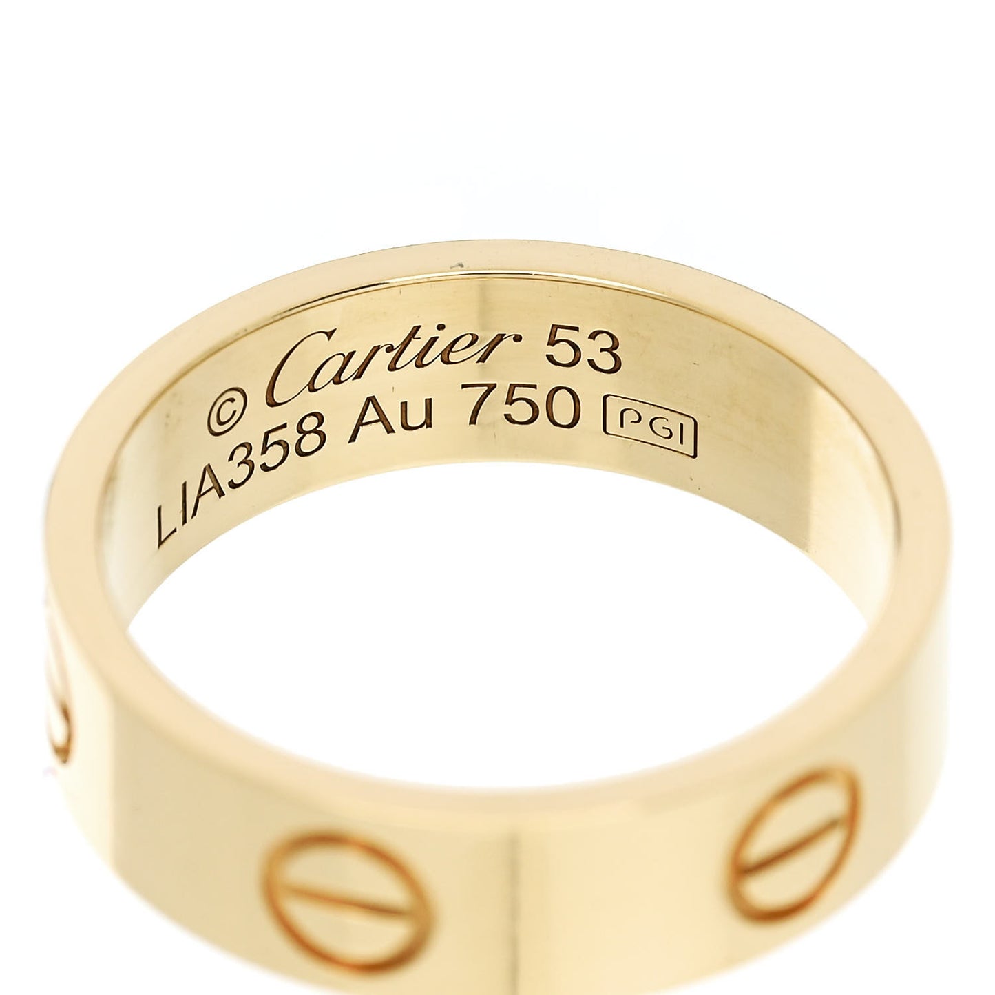 18K Yellow Gold 5.5mm LOVE Ring 53 6.5