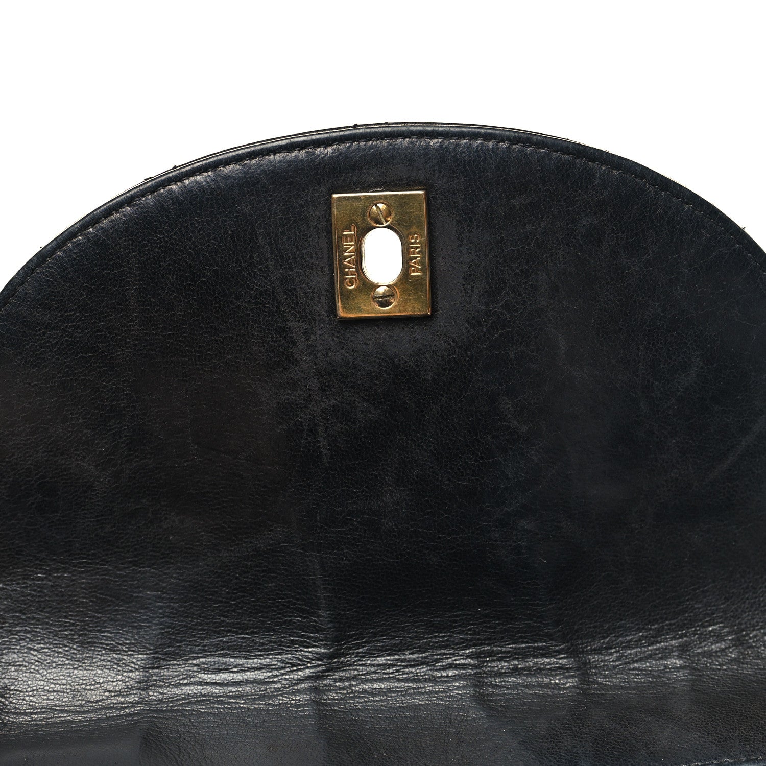 Chanel Lambskin Quilted Drawstring Backpack Black 10 of 12