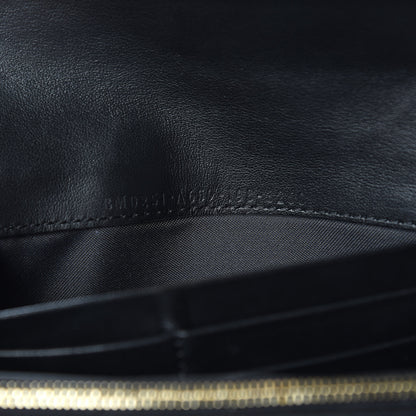 Fendi Vitello Liberty F is Fendi Bi-Color FF 1974 Embossed Continental Envelope Wallet Maya Black 7 of 8