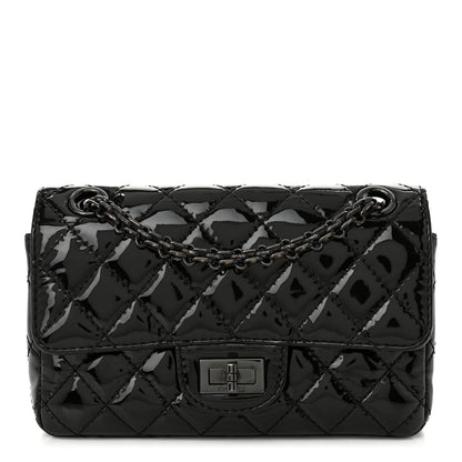 Chanel Patent Calfskin Quilted 2.55 Reissue Mini Flap So Black 1 of 10