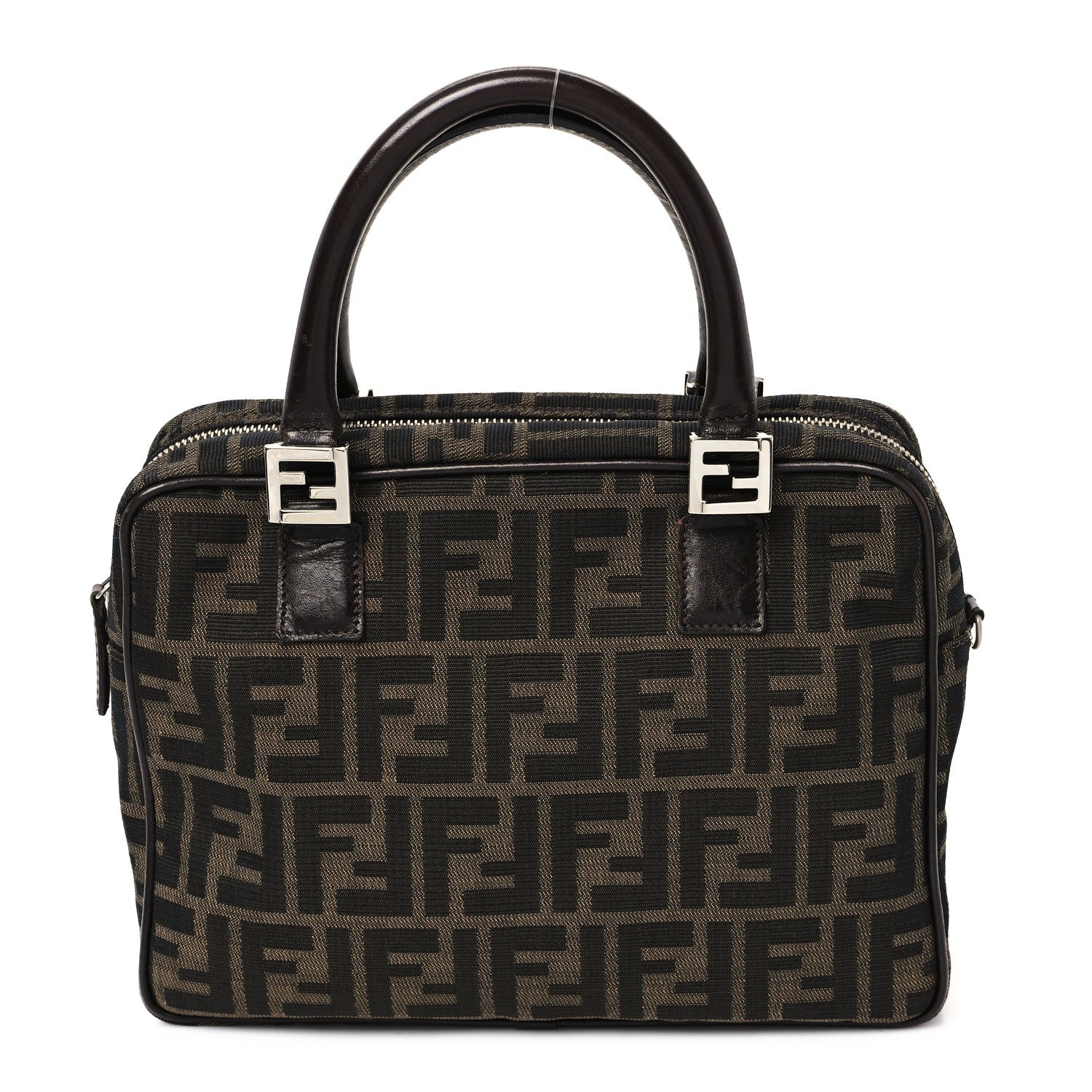 Fendi Zucca Top Handle Tote Tobacco 1 of 11
