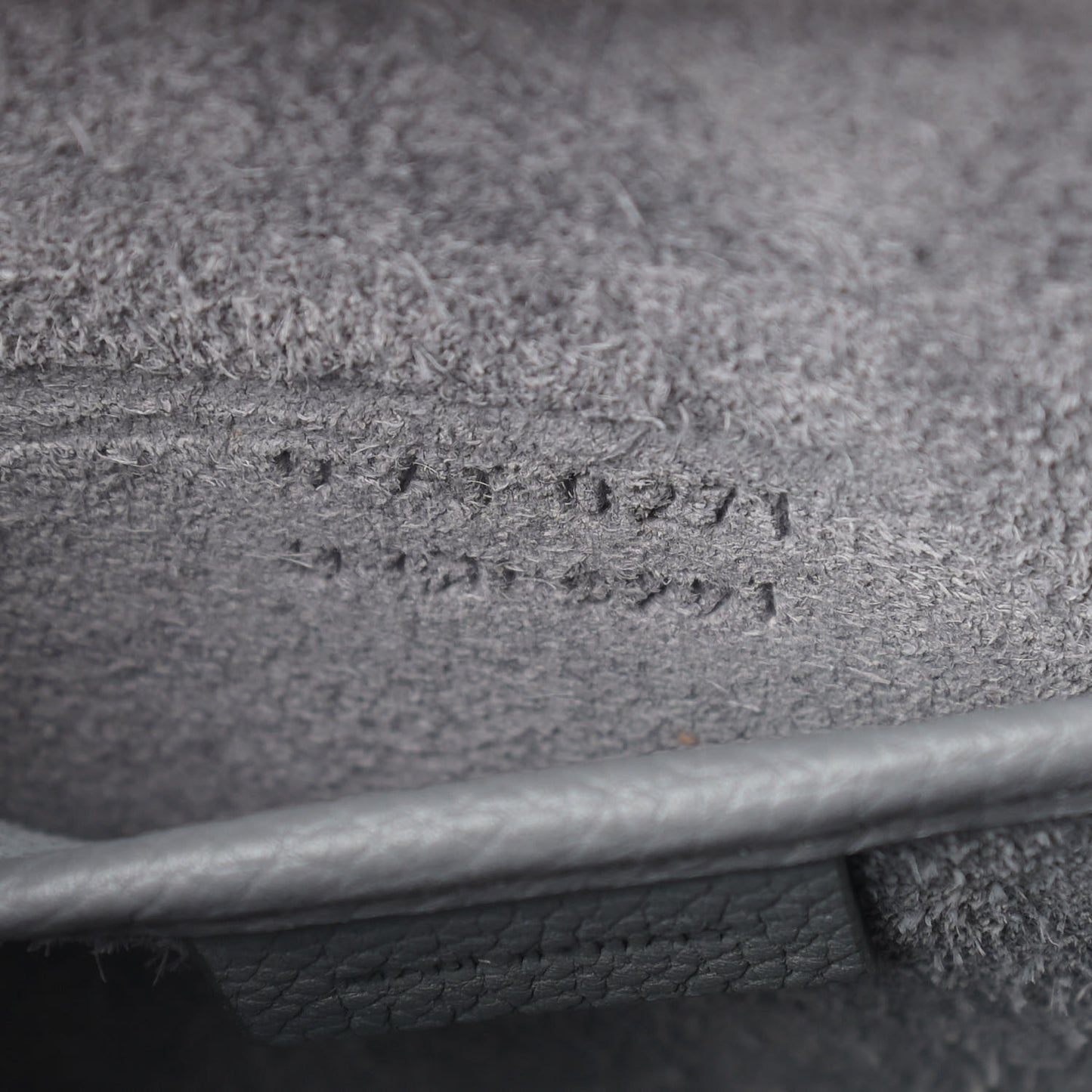 Baby Drummed Calfskin Nano Luggage Kohl