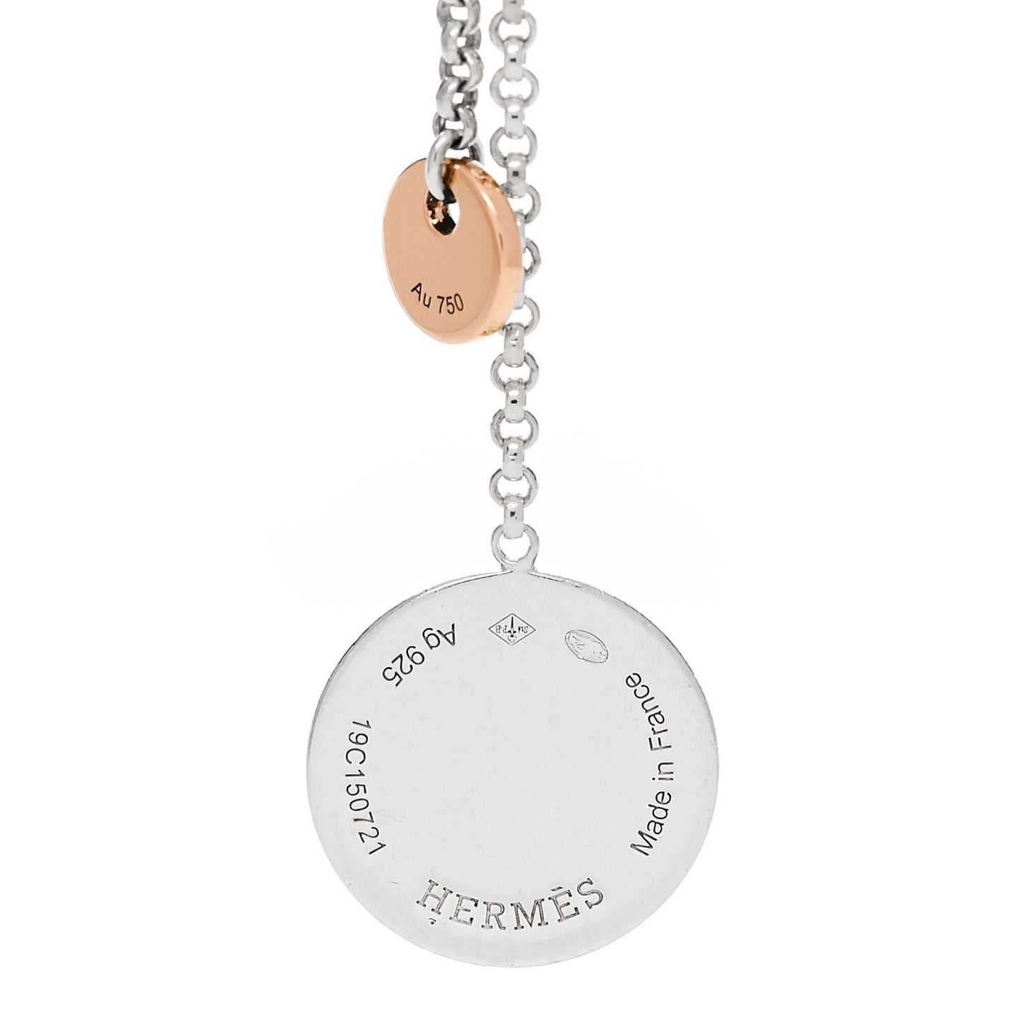 Sterling Silver 18K Rose Gold PM Ex-Libris Earrings