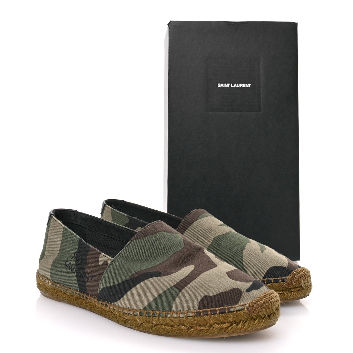 Canvas Camouflage Espadrilles 42 Kaki Black