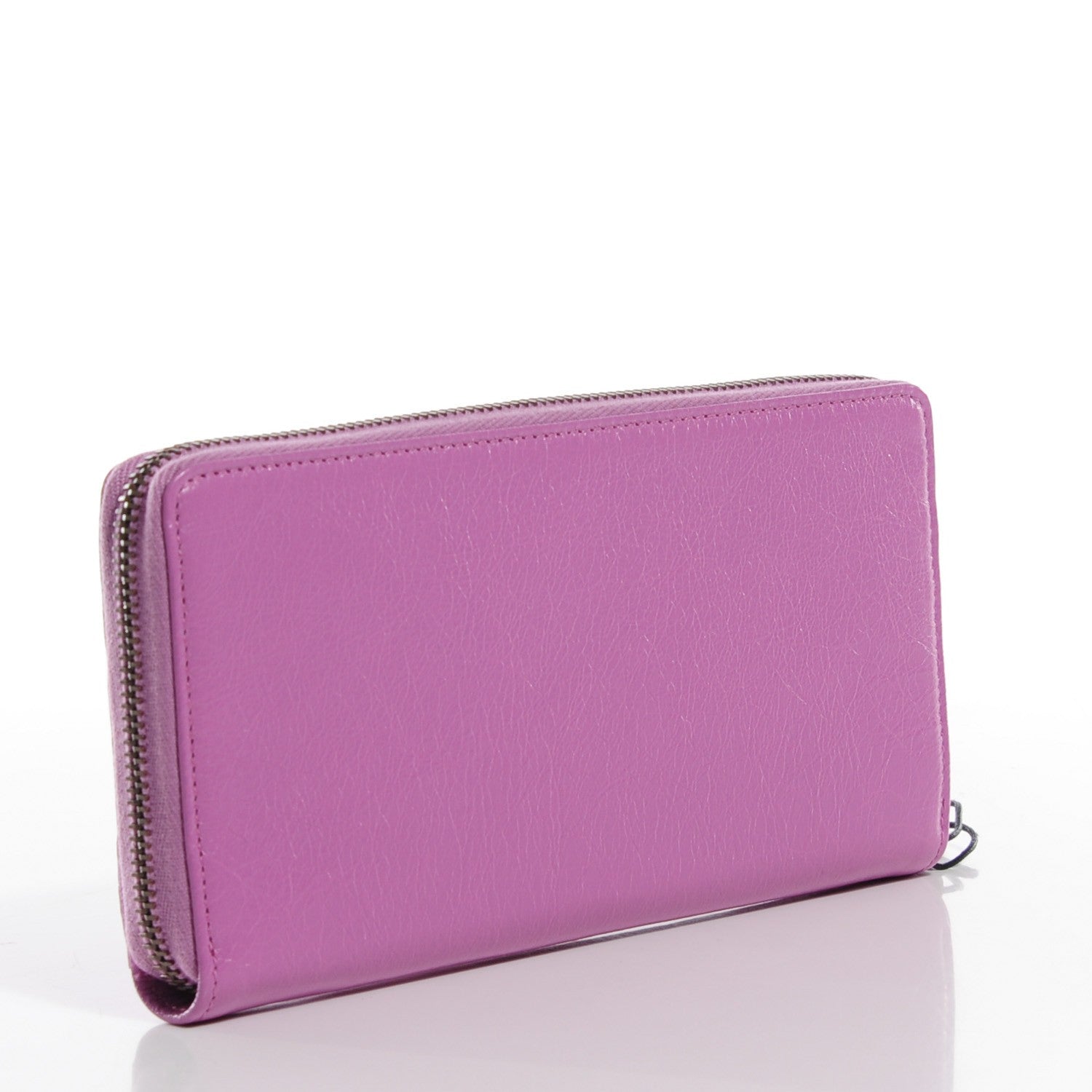 Balenciaga Agneau Classic Hardware Continental Zip Around Wallet Rose Berlingot 6 of 12