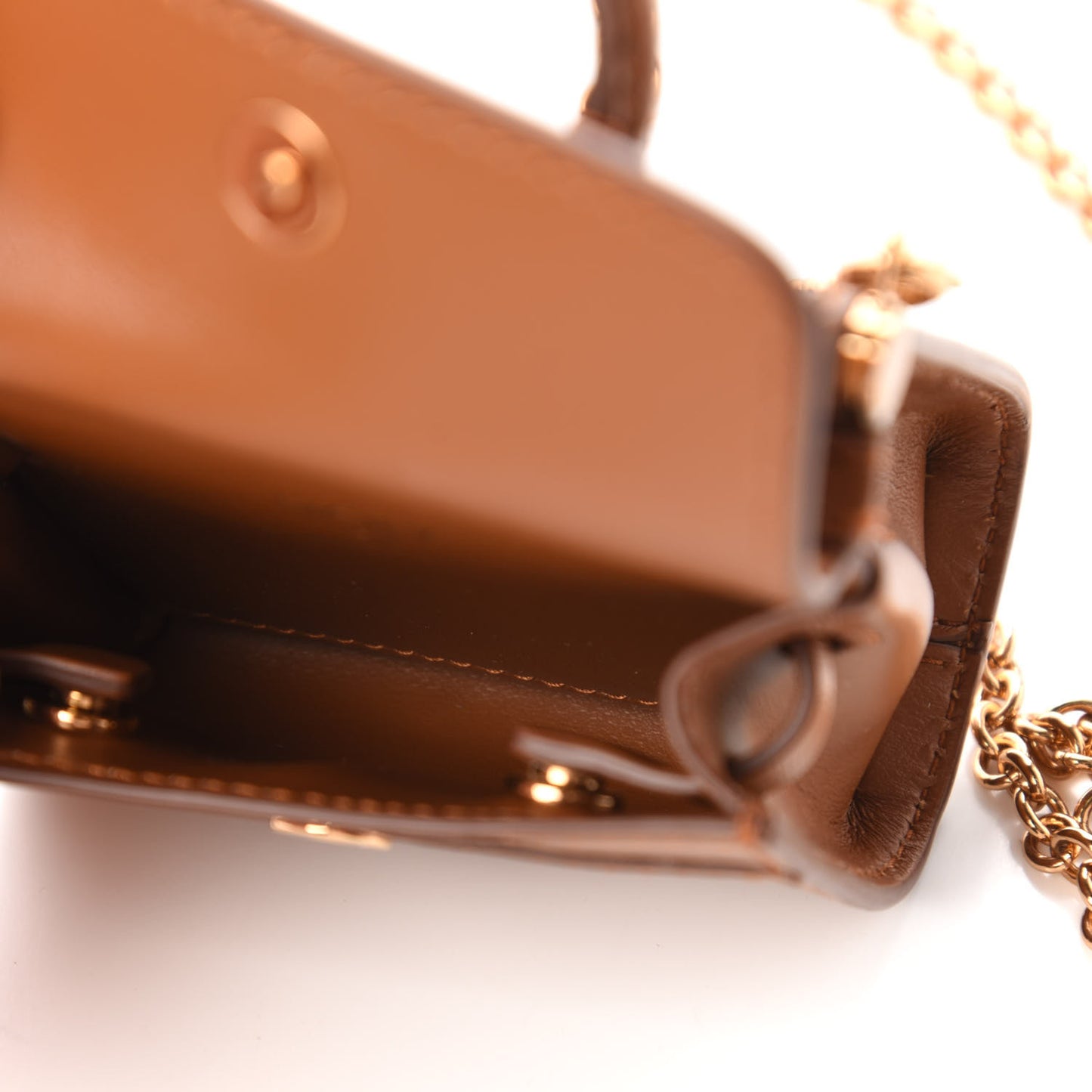 Calfskin Micro 58 Miss Sicily Satchel Brown