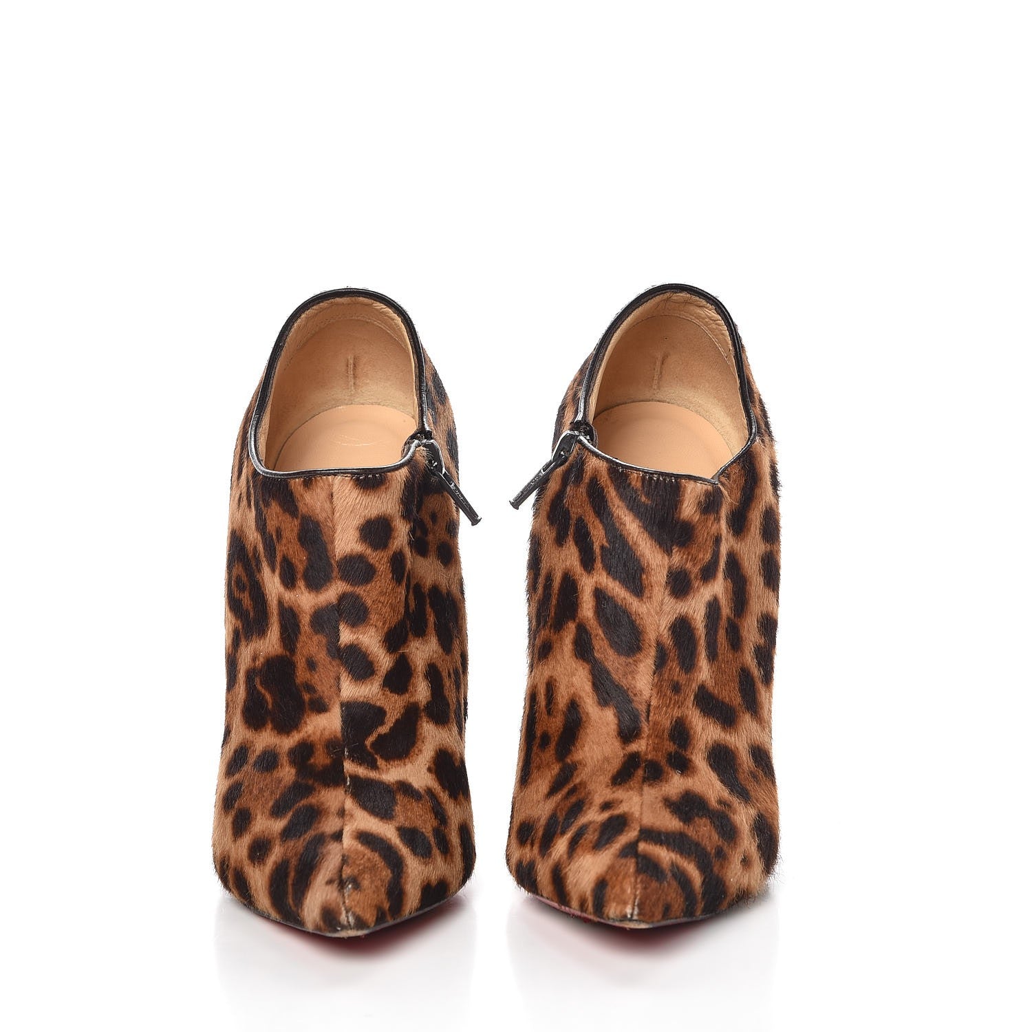 Christian Louboutin Pony Hair Luxor Dahlia 120 Ankle Boots 35.5 Leopard 2 of 22
