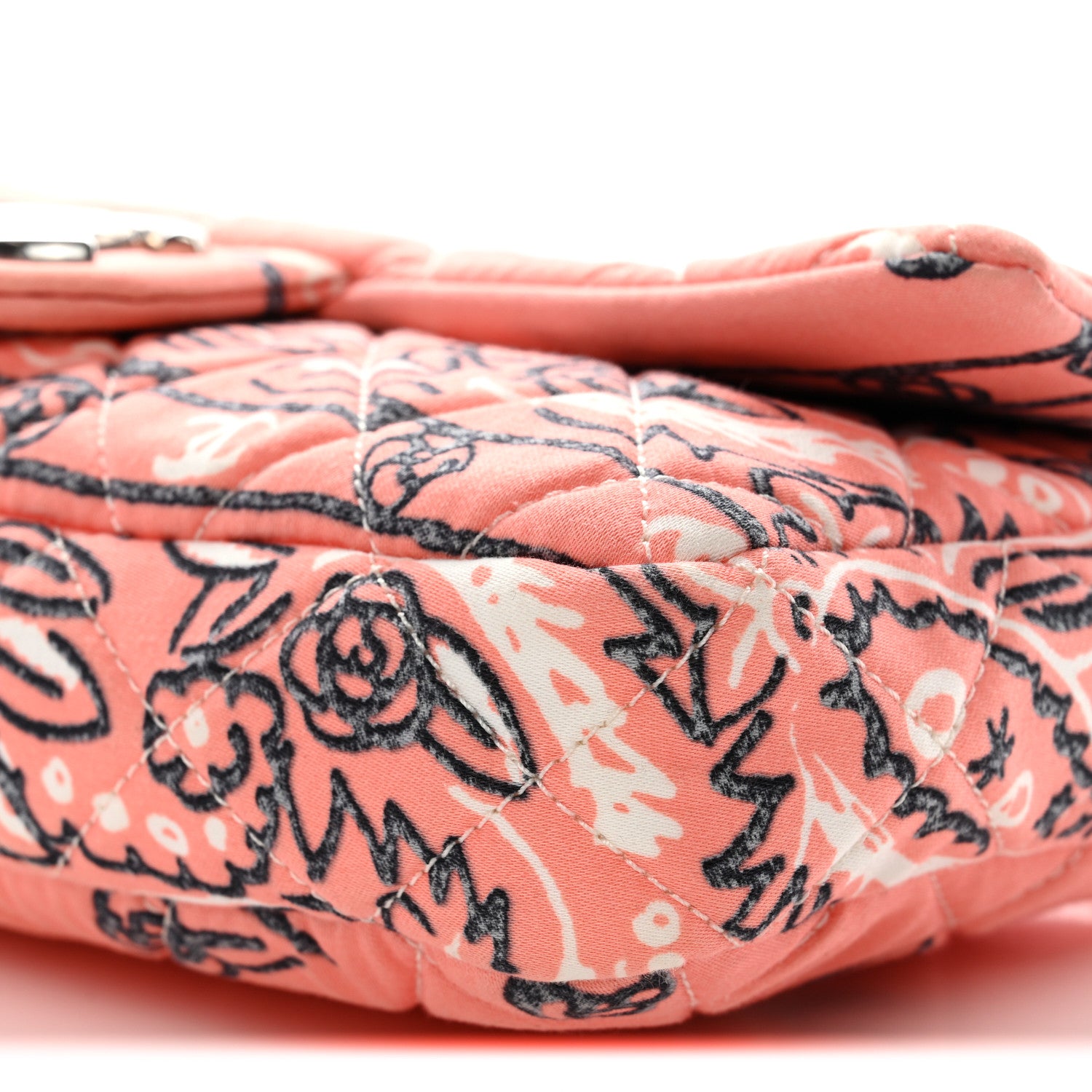 Chanel Cotton Quilted Small Bandana Single Flap Pink 18 of 19